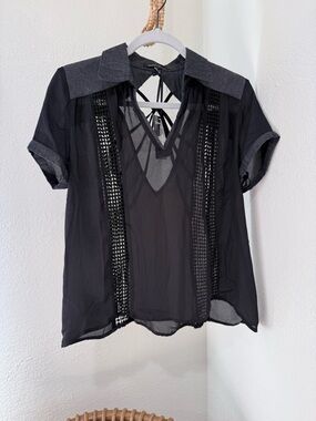 Zoompy Joompy Black Sheer Blouse